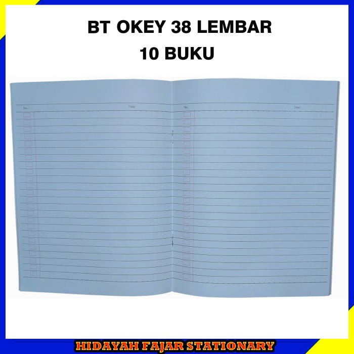 

Buku Tulis / Buku Tulis Okey / Buku Tulis 58 Lembar