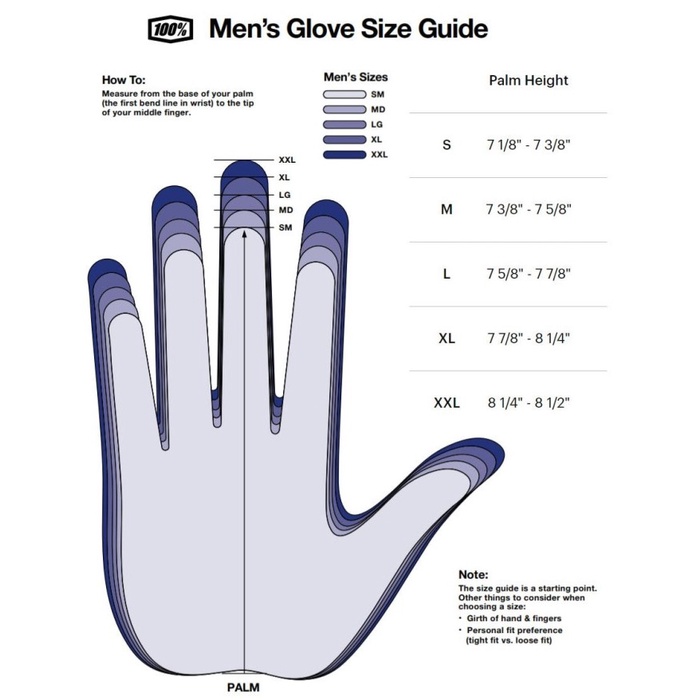 Glove 100% Cognito Black Charcoal / Gloves 100% Original