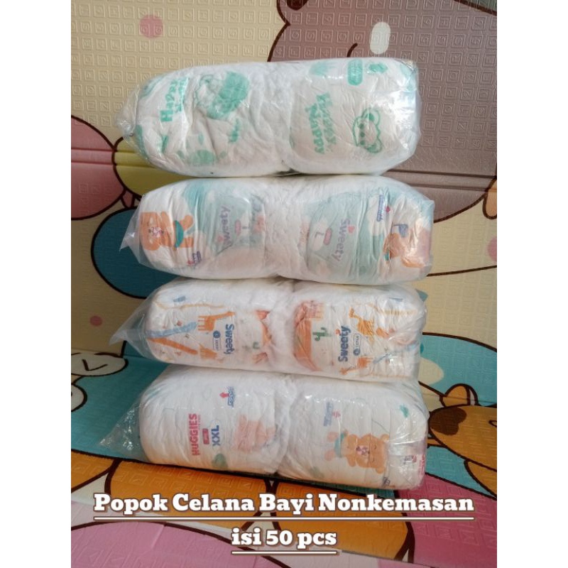 Gratis Ongkir  Pampers Celana Bayi Repack Isi 50 Pcs, Pampers Sweety, Goon, Happy Nappy, Huggies,