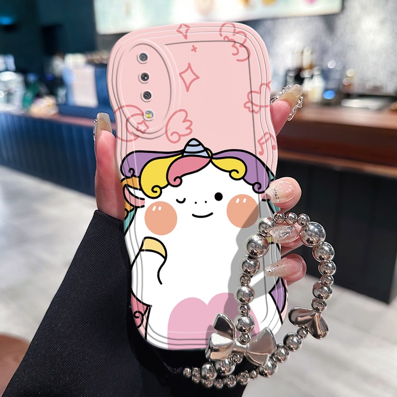 Casing Hp Untuk Samsung Galaxy A7 2018 Case Casing HP pola Unicorn Kesing Silikon Softcase gelang Ce