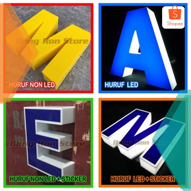 Murah Huruf Timbul Non Led - Letter Timbul Akrilik - Huruf Akrilik Custom Elegan