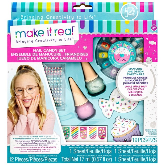 Mainan Anak Kuku Palsu Make It Real Nail Candy Set