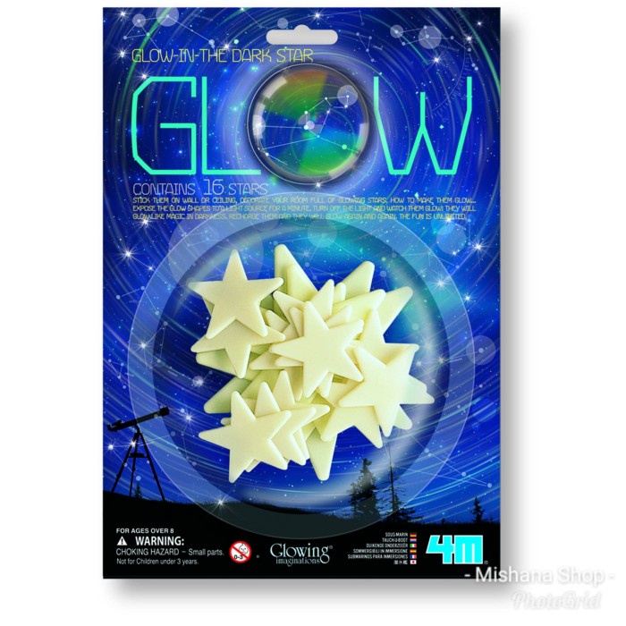 

4M Sticker Glow In The Dark Stars Stiker Bintang Langit-langit Rumah