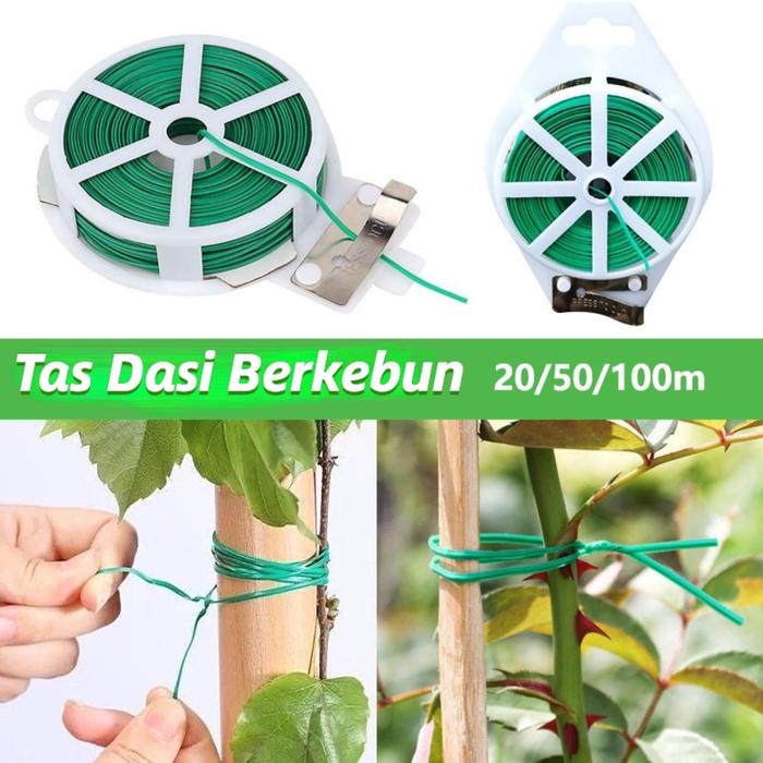 20/520/100M Tas Dasi Berkebun/Tas Tali Gulung Kawat Kawat Pengikat Plastik/Tali Pengikat Tanaman
