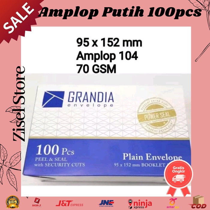 

KODE H AMPLOP GRADIA 104 AMPLOP PUTIH POLOS PERBOX 100 PCS