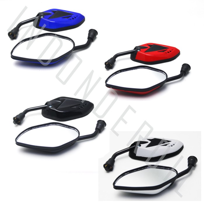 Spion-Kaca Kiri-Kanan Set Variasi S03 Motor Honda Drat Kanan Baut 14