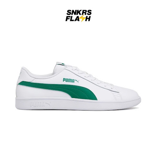 PUMA Smash V2 L White Green Sepatu Casual Pria - 36521503