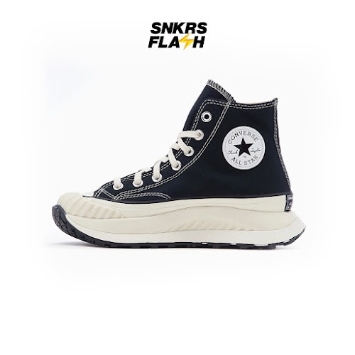 CONVERSE Chuck 70 At Cx Hi Black Egret Sepatu Sneakers Pria - A03277C - Size 35.5