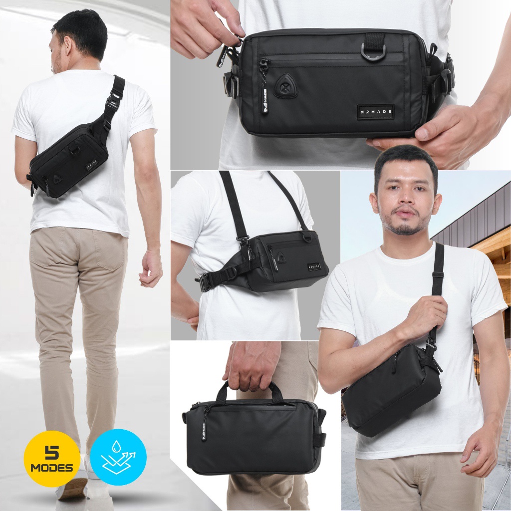 NEW DEALS Mr Mads - Wolf Waist Bag - Tas Selempang Pria Tas Pinggang Clucth Bag Shoulder Bag Sling