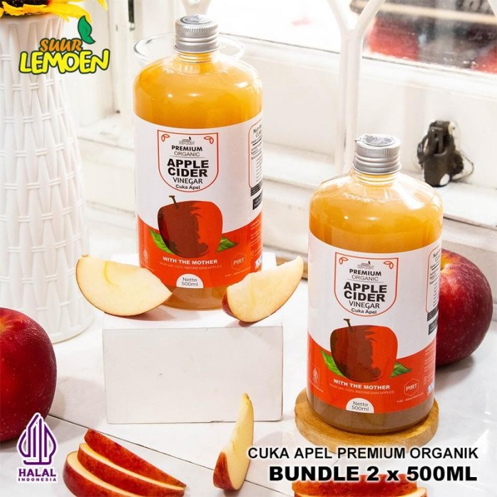 

NORKID HEALTH & BEAUTY Cuka Apel Apple Cider Vinegar 1 Liter CUKA APEL Organik With The Mother
