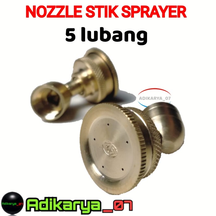 Nozzle kabur spuyer semprotan hama lubang 5 KUNINGAN
