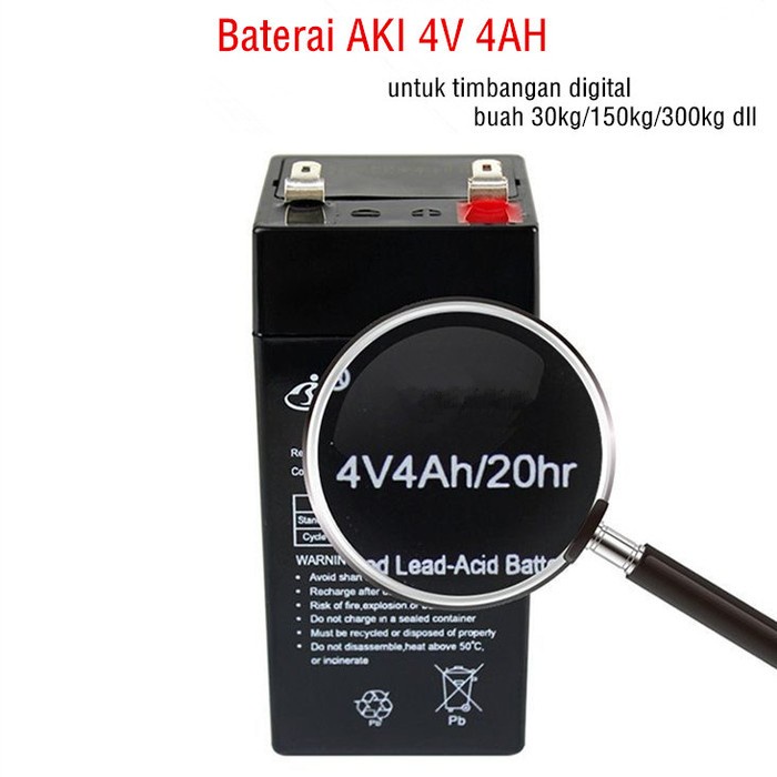 BATRE BATERAI BATTERY AKI KERING 4V 4 VOLT 4AH 4 AH AMPER TIMBANGAN KODE 212