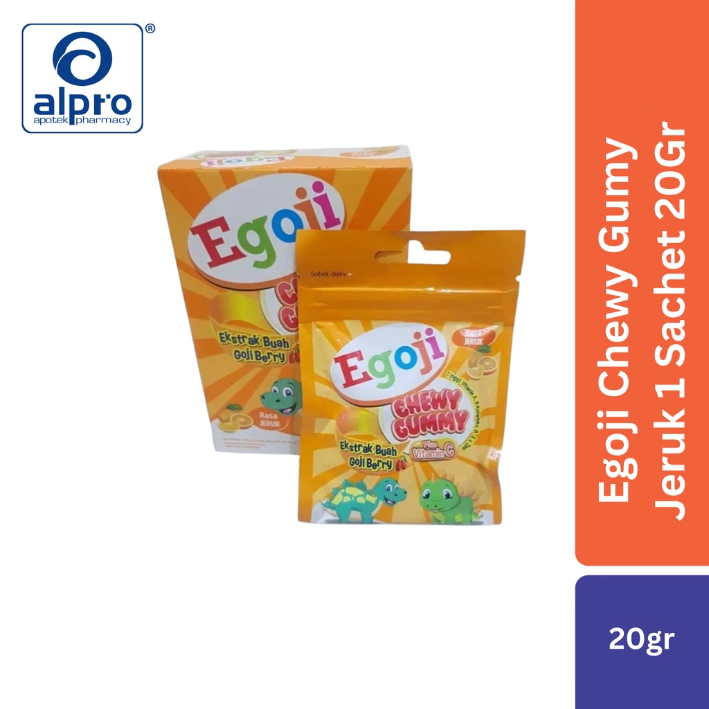 

Egoji Chewy Gumy Jeruk 1 Sachet 20Gr