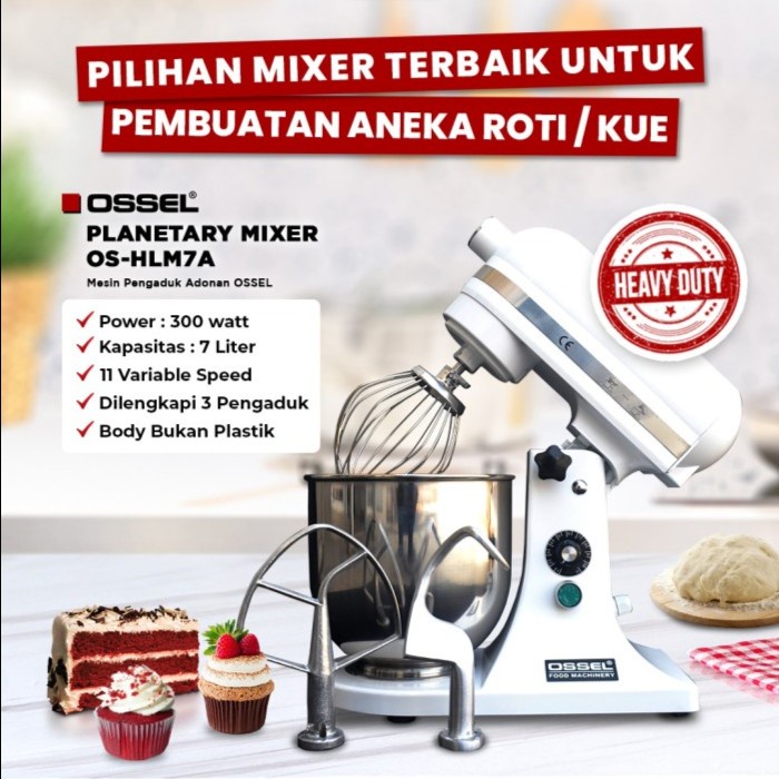 Bisa Grab Mixer Roti Ossel Type B7 Ossel Planetary Mixer Ossel B7