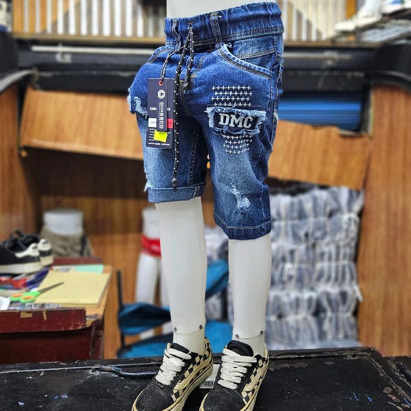 Terbatas  Celana Pendek Jeans Anak Terbaru 2-12 Tahun Blue Black / Snow Blue Laki-Laki