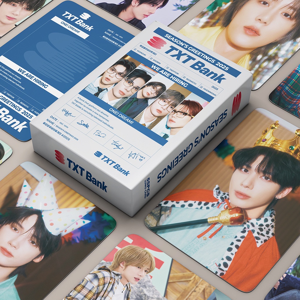 

55pcs/box Kpop Photo album TXT BANK Yeonjun Soobin Beomgyu Lomo Cards Photocards for Fans Collcetion