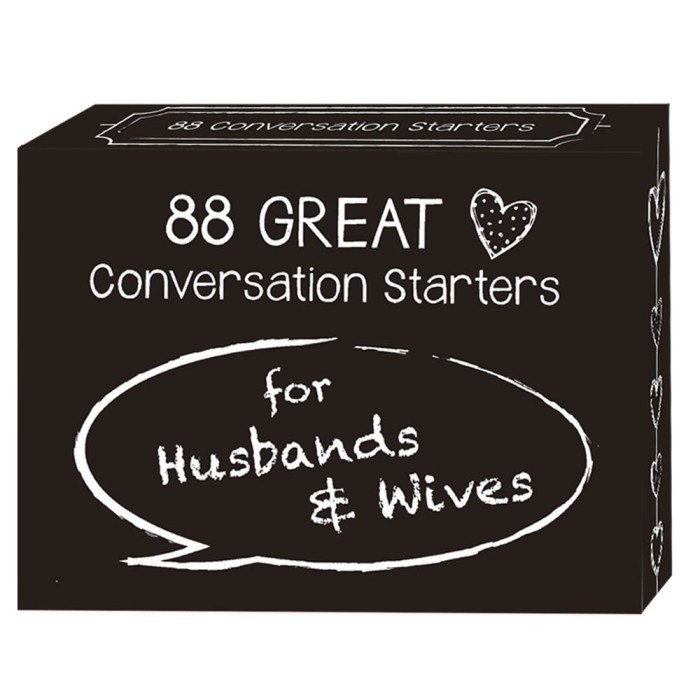 

88 Great Conversation Starters For Husbands and Wives Couple Card Game