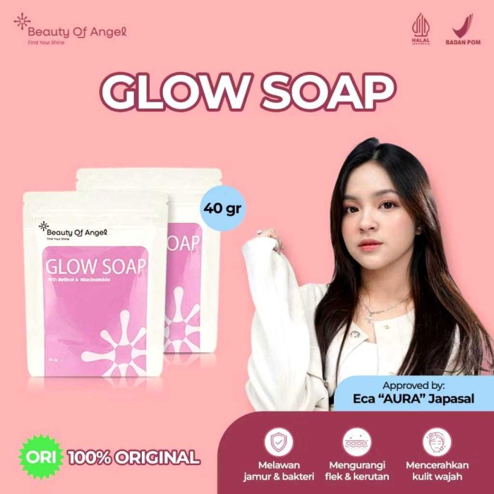 Langsung Kirim > Sabun Glow Soap Beauty Of Angel Sabun Kecantikan Boa Glow Soap Sabun Retinol