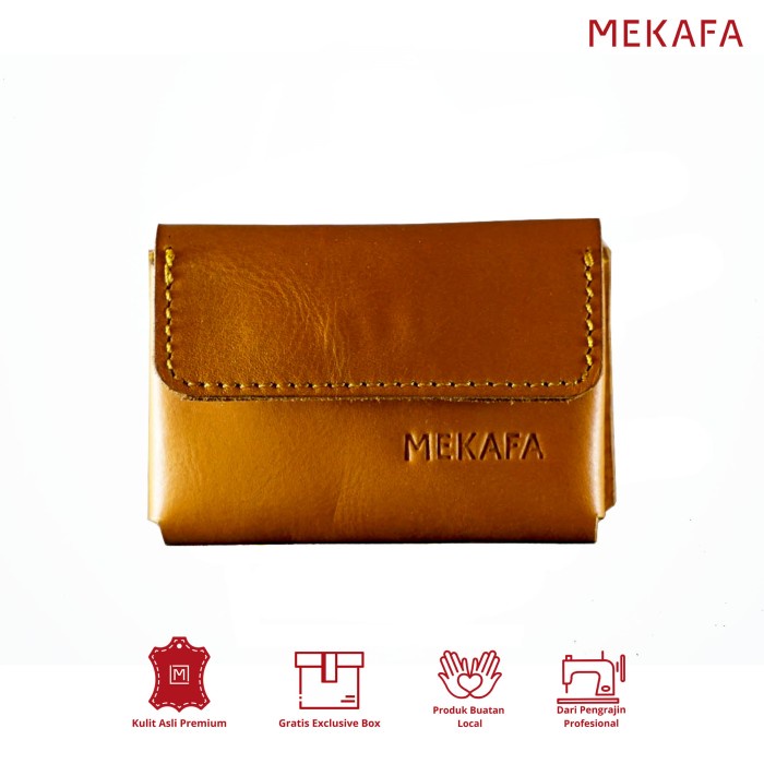 

Tempat Kartu Nama Kulit Asli / Leather Card Case/Card Holder/M-Brown Kode 460