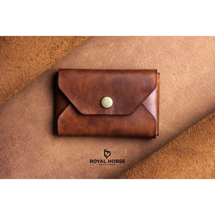 

card holder, dompet mini, dompet kartu kulit asli handmade Kode 698