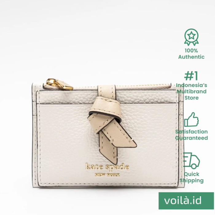

Kate Spade Knott Colorblocked Zip Card Holder Light Cream Multi Kode 891