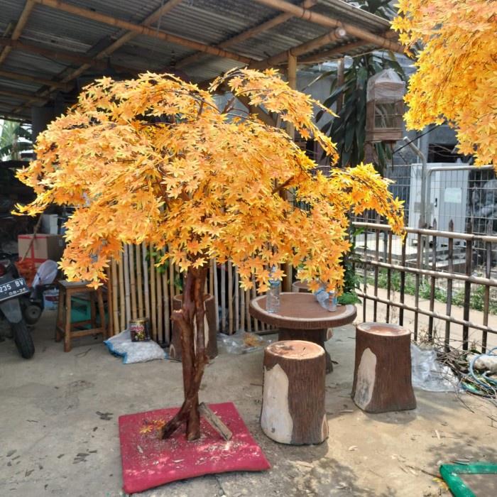 Ekaterina Pohon Maple Artificial/Pohon Maple Oren/Pohon Maple Hiasan Sudut Ruangan