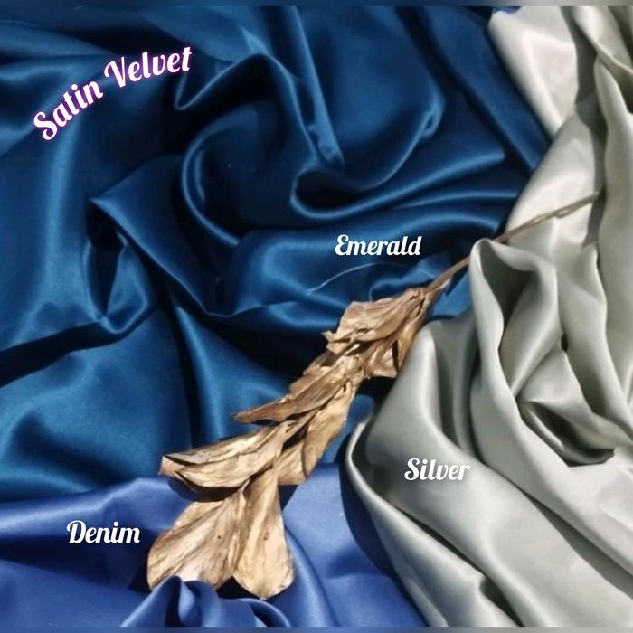 GRATIS ONGKIR Kain Satin Velvet Rose Gold Premium Silk Bahan Baju Bridesmaid Pink Meteran