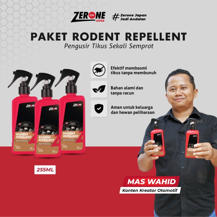 Zerone Japan Semprotan Pengusir Tikus Mobil Rodent Repellent