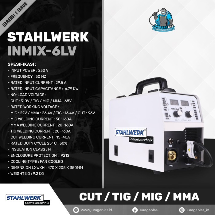 TERBARU Stahlwerk INMIX-6LV MIG TIG CUT & MMA Welding Machine