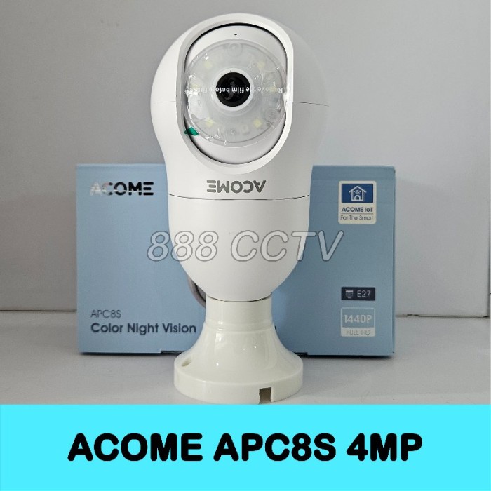 Camera Wifi Bohlam Acome Apc8S 4Mp New