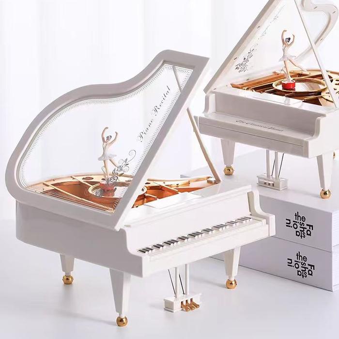 Kotak Musik Piano Gadis Balerina Bergerak Otomatis Music Box For Elise Ornamen Kreatif Hadiah Wisuda