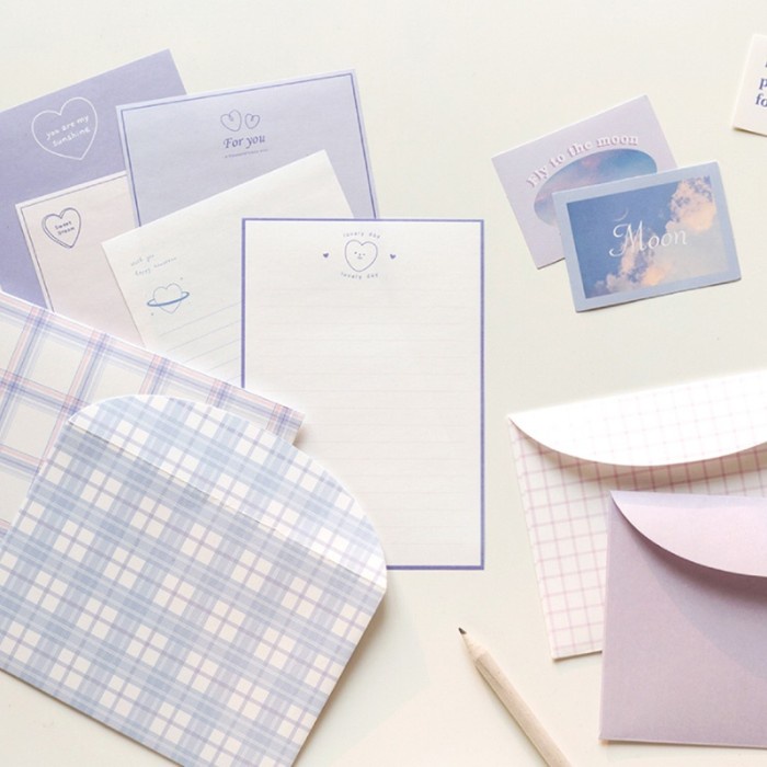 

38 Pcs Japanese Literary Envelope and Letter Paper Set Kode 254