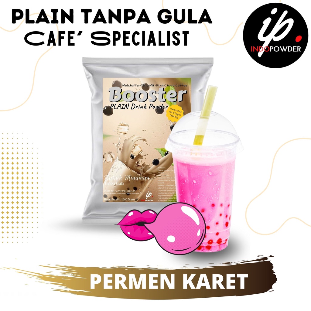 

IP Bogor - Bubuk Minuman Plain Tanpa Gula Rasa PERMEN KARET 1Kg Untuk Cafe, Waralaba dan Resto