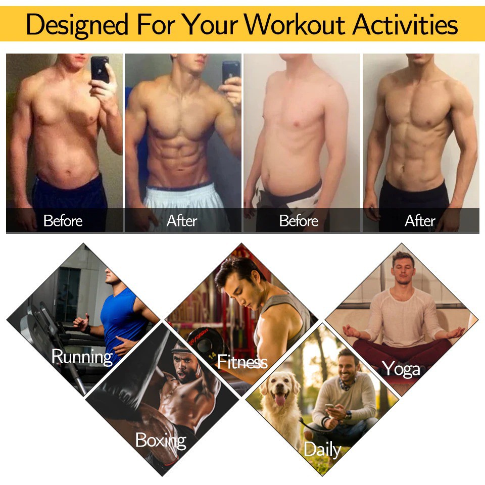 Korset Pembentuk Badan Pria / Korset Pria / Korset Sixpack / Korset Pengecil Perut Bakar lemak