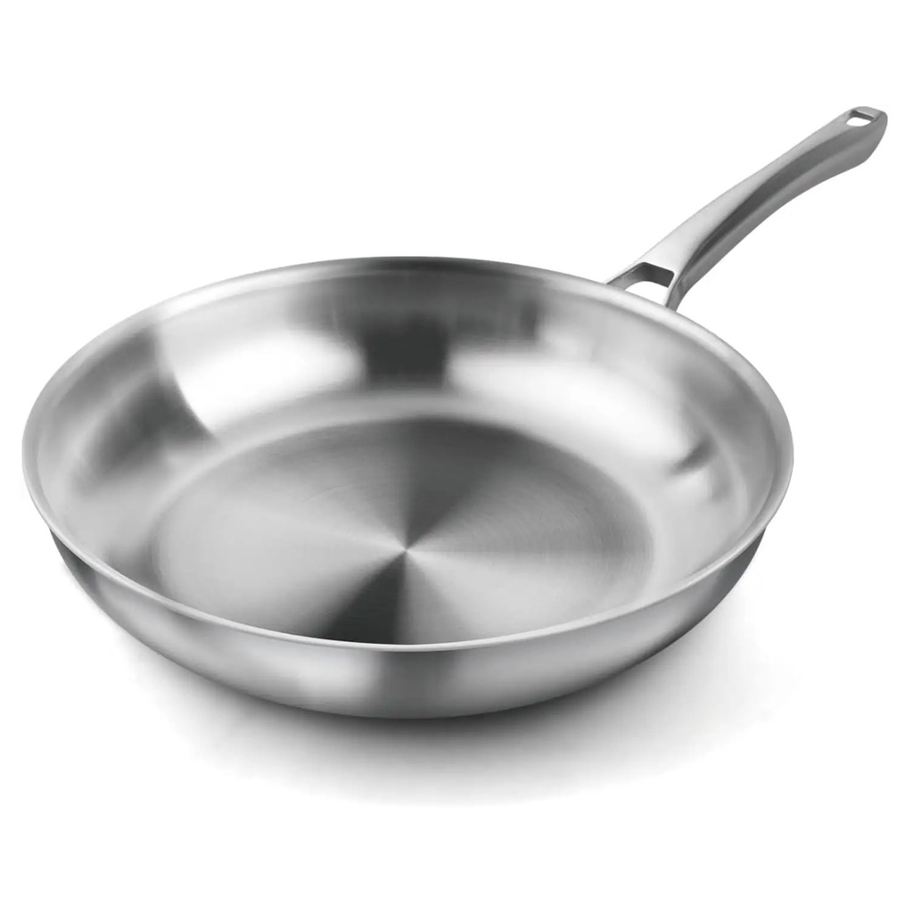Three-layer steel frying pan uncoated, stainless steel frying pan,Kitchen,Dining & Bar