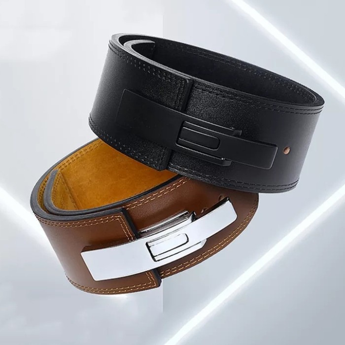 Belt Powerlifting 10Mm Sabuk Angkat Besi Pelindung Pinggang import