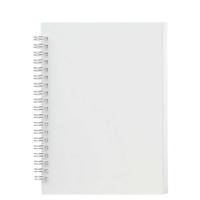 

Muji PP Cover Double Ring Note Dott White