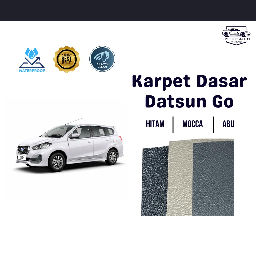 Karpet Dasar Datsun Go Panca Plus Tebal Bahan Anti Air/Karpet Lantai Mobil Motif Kulit Jeruk 1 Set