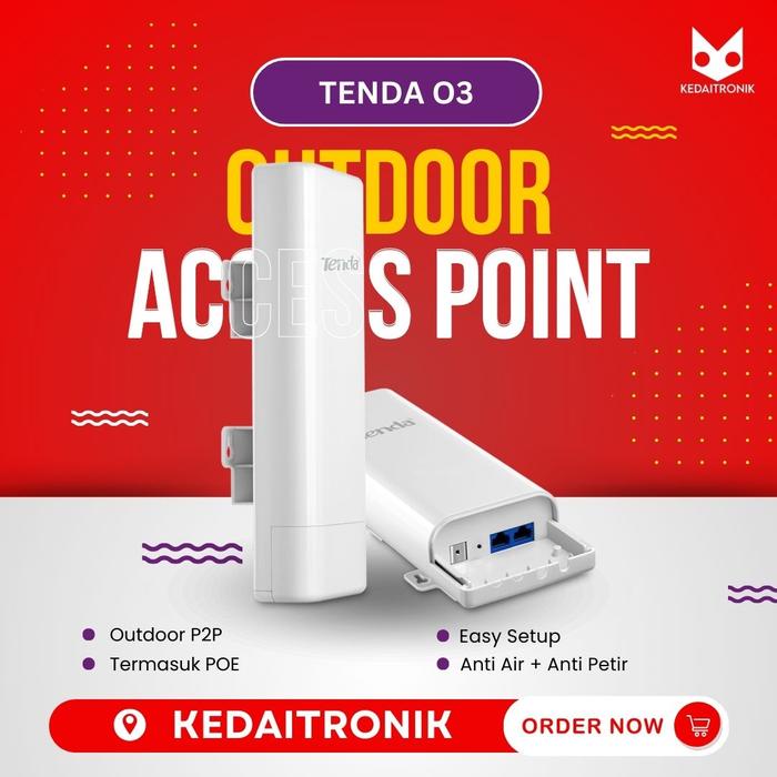 TERBARU - Tenda O3 CPE 12dBi Router Access Point to point Outdoor antena