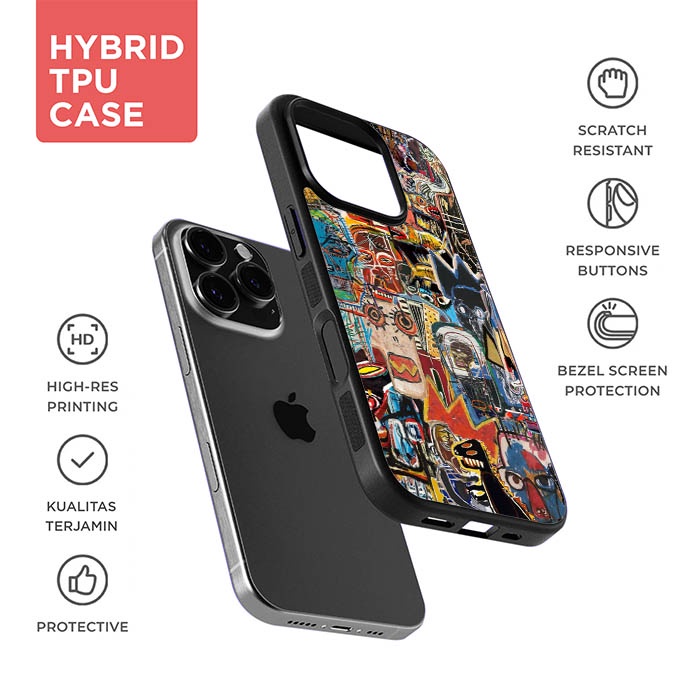 Softcase Hardcase Casing Custom iPhone 16 16e 15 14 13 12 11 XS XR X SE 8 7 Pro Max Plus Mini 2020 B