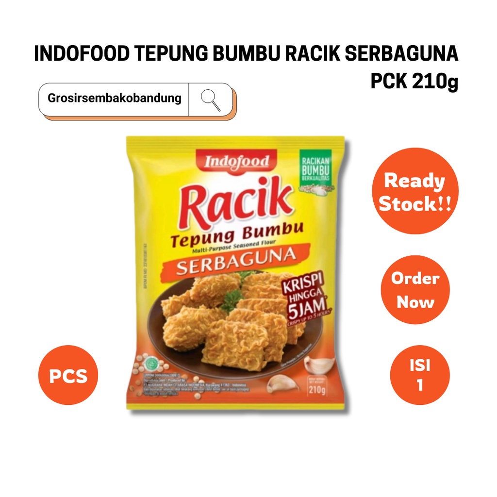 

INDOFOOD TEPUNG BUMBU RACIK SERBAGUNA PCK 210g - 1 PCS - Kota Bandung