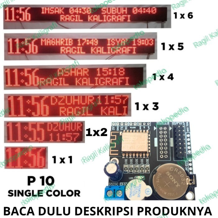 Dms - Kontroler Jws P10- Kontroler Jam Sholat Digital P10 Runing Teks