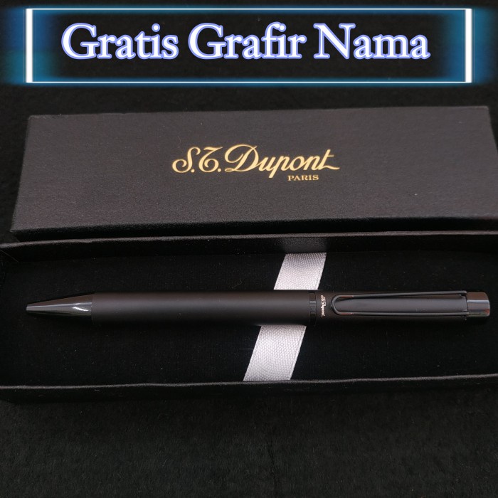 

pulpen ballpoint mewah st dupont black titan exclusive gratis grafir