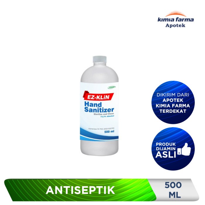 Tebaru EZ-KLIN HAND SANITIZER PUMP 500 ML / ANTISEPTIK PEMBERSIH TANGAN Berkualitas