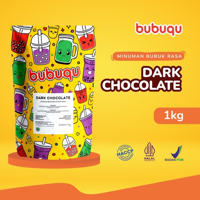 

Dark Choco Powder Drink Bubuqu 1 Kg - Minuman Bubuk Cokelat