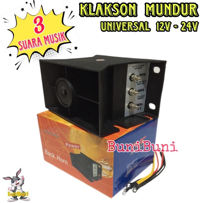 Klakson Mundur Atret / Back Horn / Alarm Mundur Mobil Truk 3 Suara
