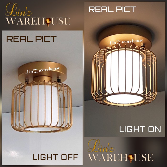 Lampu plafon teras MODERN IRON CAGE ceiling lamp SPECIAL PRICE