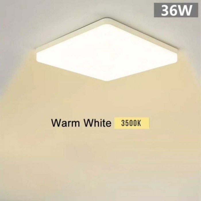Lampu Plafon LED Kotak Persegi Ceiling Light Warm White 36W 40x40cm