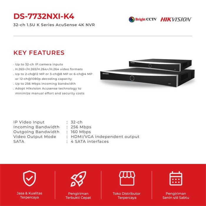 NVR Hikvision DS-7732NI-K4 32