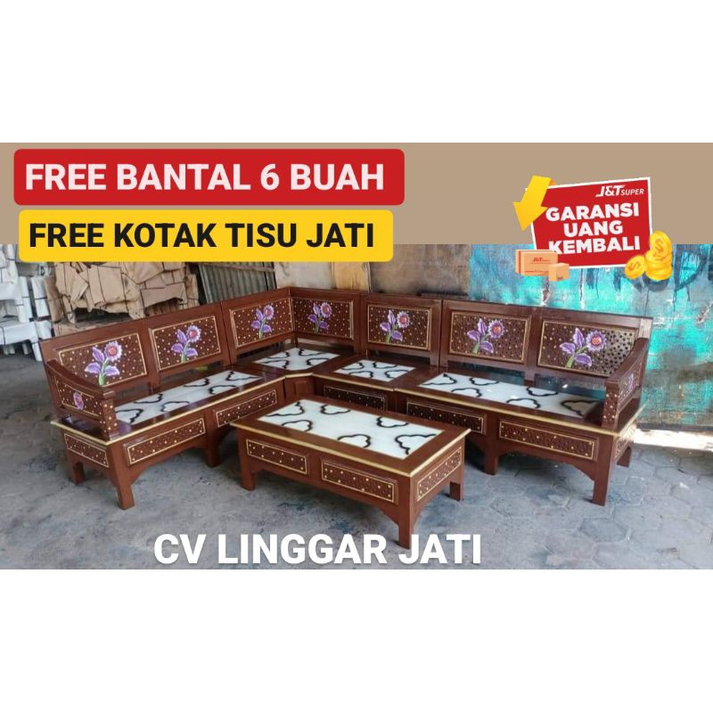 Mentah - Kursi Sudut Minimalis Jepara Promo Kembang jati